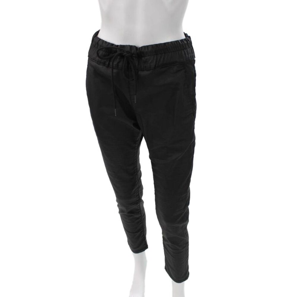 Flog Women Jogger Pants Black Drawstring Cotton Size 27